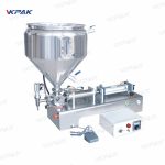 Poolautomaatne pneumaatiline paksu kastmekreemi täitmismasin koos segamisega