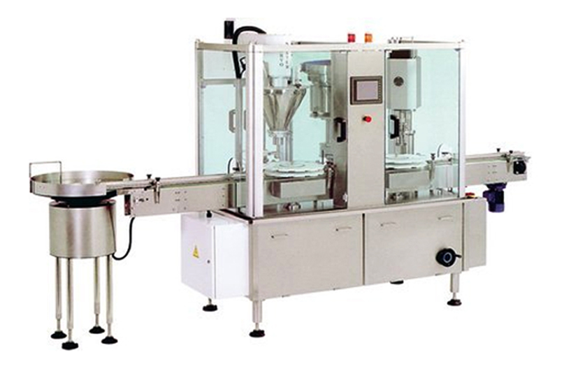 automatic bottled powder filling capping equipment ümmargune pudel unscrambler pudeli täitmine korkimismasinad lin